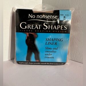 No Nonsense Great Shapes Shaping Liner Nude B 7UX Made In USA New In Package